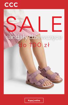 CCC - gazetka promocyjna SALE - sandały dziewczęce do 100 zł od czwartku 06.08 