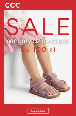CCC - gazetka promocyjna SALE - sandały dziewczęce do 100 zł od czwartku 06.08 