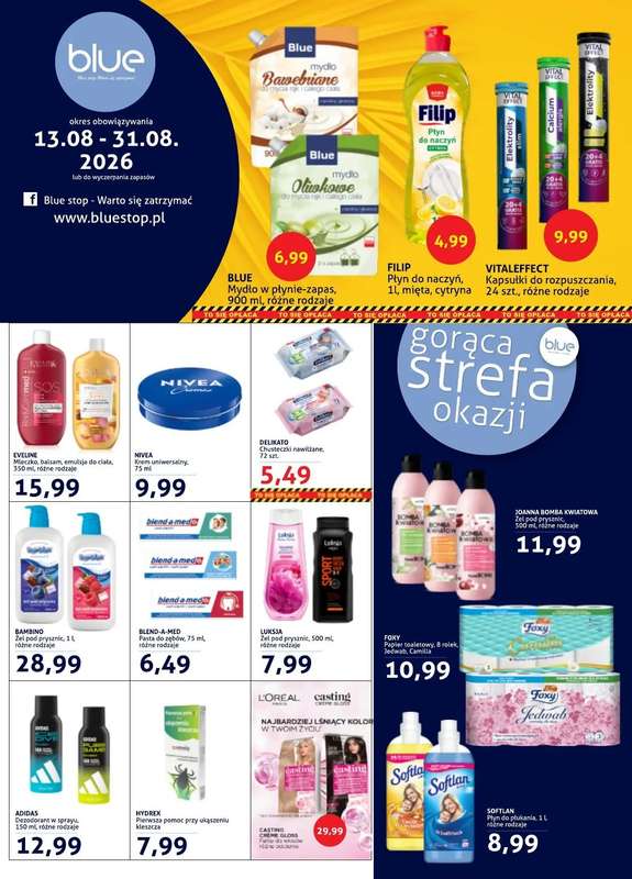 Blue Stop - gazetka promocyjna Gazetka od czwartku 13.08 do poniedziałku 31.08