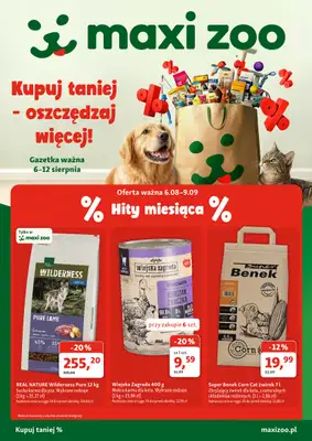 MAXI ZOO - gazetka promocyjna Gazetka  do środy 12.08