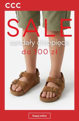 CCC - gazetka promocyjna SALE - sandały chłopięce do 100 zł od czwartku 06.08 