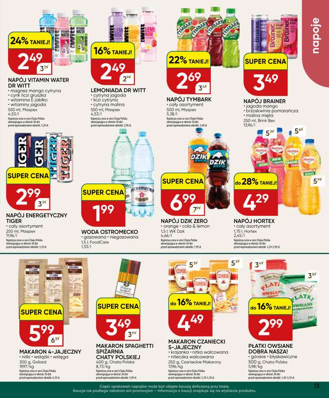 Chata Polska - gazetka promocyjna Gazetka 13-23.08  do niedzieli 23.08 - strona 13