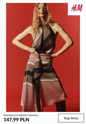 H&M - gazetka promocyjna Spódnice SATYNOWE od czwartku 06.08  - strona 9