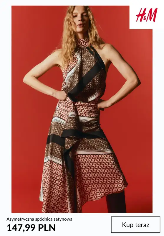 H&M - gazetka promocyjna Spódnice SATYNOWE od czwartku 06.08  - strona 9