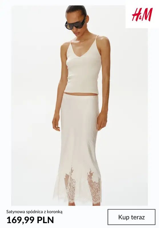 H&M - gazetka promocyjna Spódnice SATYNOWE od czwartku 06.08  - strona 4