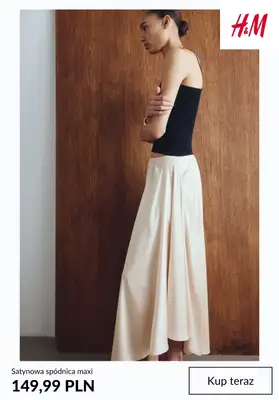 H&M - gazetka promocyjna Spódnice SATYNOWE od czwartku 06.08  - strona 3