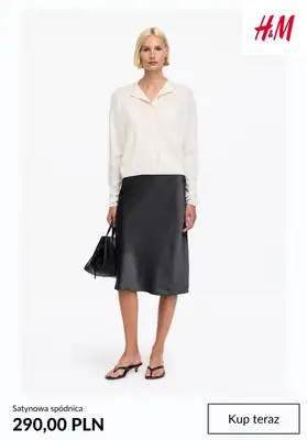 H&M - gazetka promocyjna Spódnice SATYNOWE od czwartku 06.08  - strona 8
