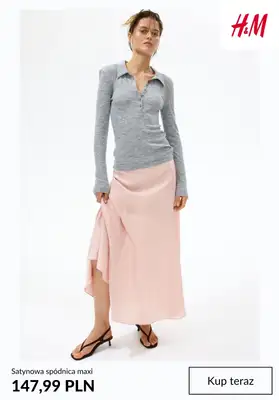 H&M - gazetka promocyjna Spódnice SATYNOWE od czwartku 06.08  - strona 10