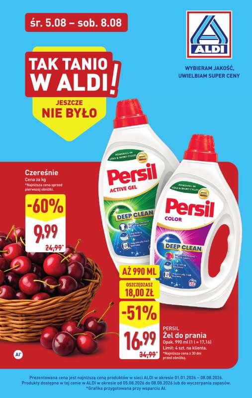 Aldi - gazetka promocyjna Wybrane produkty w super cenach Aldi! od środy 05.08 do soboty 08.08