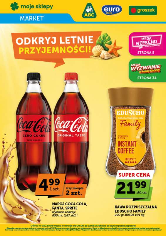 Groszek - gazetka promocyjna Gazetka Market  do środy 12.08