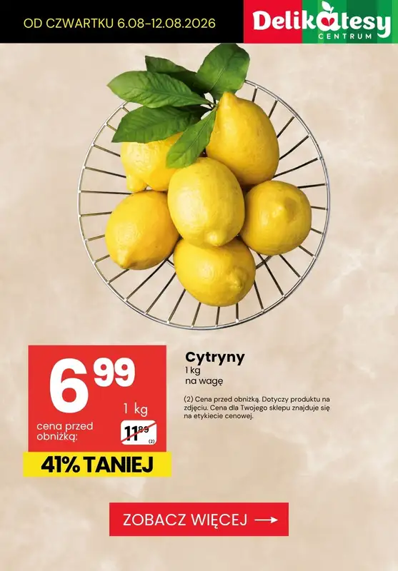 Delikatesy Centrum - gazetka promocyjna Najlepsze PROMOCJE do -55% od czwartku 06.08 do środy 12.08 - strona 6