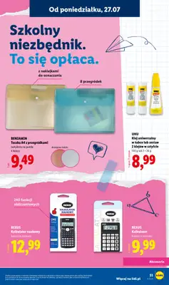 Lidl - gazetka promocyjna Kompletna wyprawka w megacenach od wtorku 14.07 do poniedziałku 31.08 - strona 51