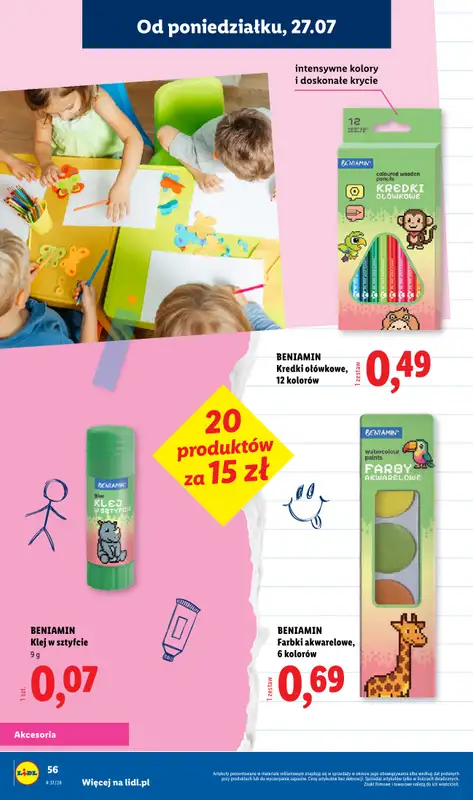 Lidl - gazetka promocyjna Kompletna wyprawka w megacenach od wtorku 14.07 do poniedziałku 31.08 - strona 56