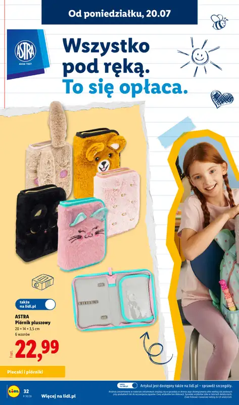 Lidl - gazetka promocyjna Kompletna wyprawka w megacenach od wtorku 14.07 do poniedziałku 31.08 - strona 32