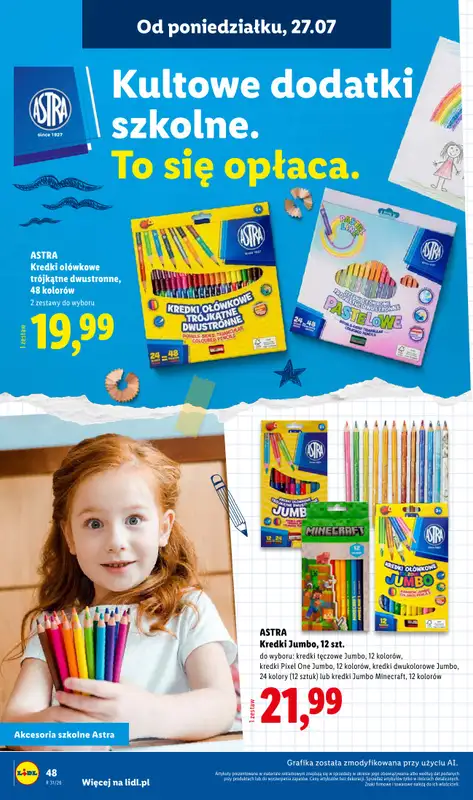 Lidl - gazetka promocyjna Kompletna wyprawka w megacenach od wtorku 14.07 do poniedziałku 31.08 - strona 48