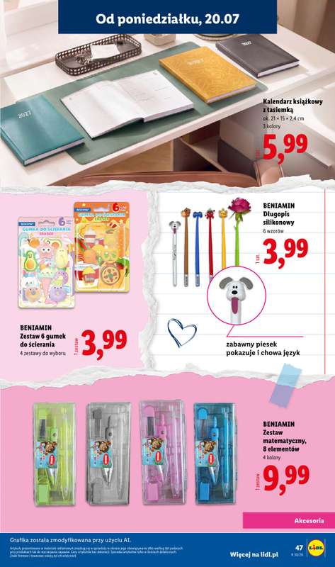 Lidl - gazetka promocyjna Kompletna wyprawka w megacenach od wtorku 14.07 do poniedziałku 31.08 - strona 47