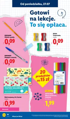 Lidl - gazetka promocyjna Kompletna wyprawka w megacenach od wtorku 14.07 do poniedziałku 31.08 - strona 58