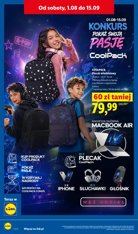Lidl - gazetka promocyjna Kompletna wyprawka w megacenach od wtorku 14.07 do poniedziałku 31.08 - strona 68