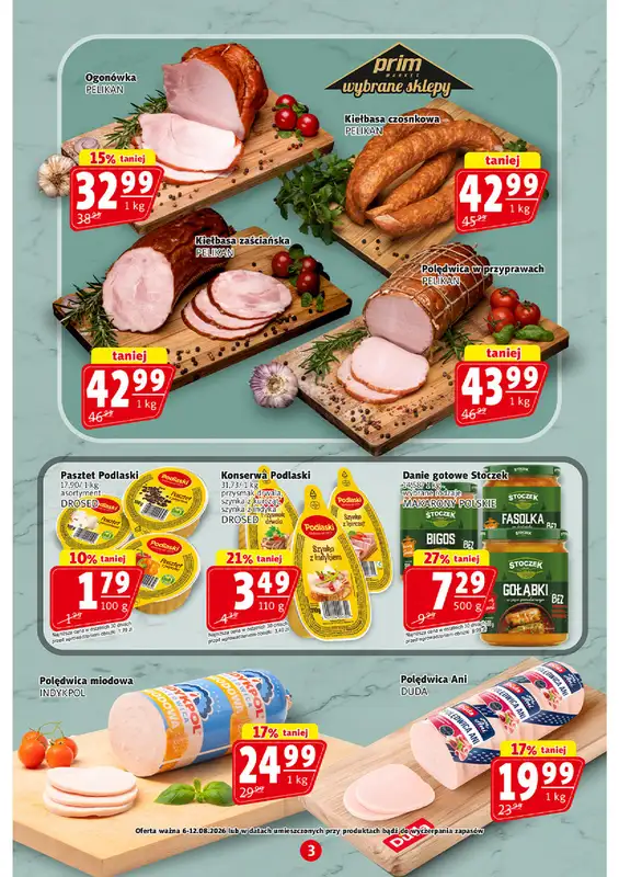 Prim Market - gazetka promocyjna Gazetka od czwartku 06.08 do środy 12.08 - strona 3