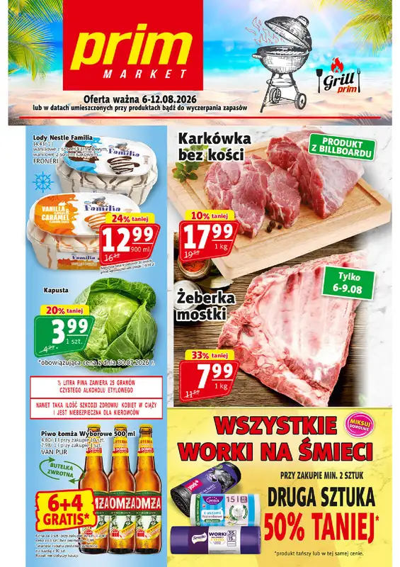 Prim Market - gazetka promocyjna Gazetka od czwartku 06.08 do środy 12.08