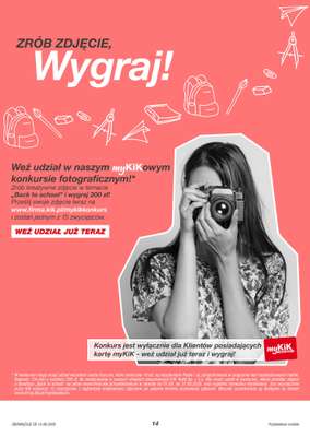 KiK - gazetka promocyjna Więcej radości w szkole z KiK! od poniedziałku 10.08 do niedzieli 16.08 - strona 14