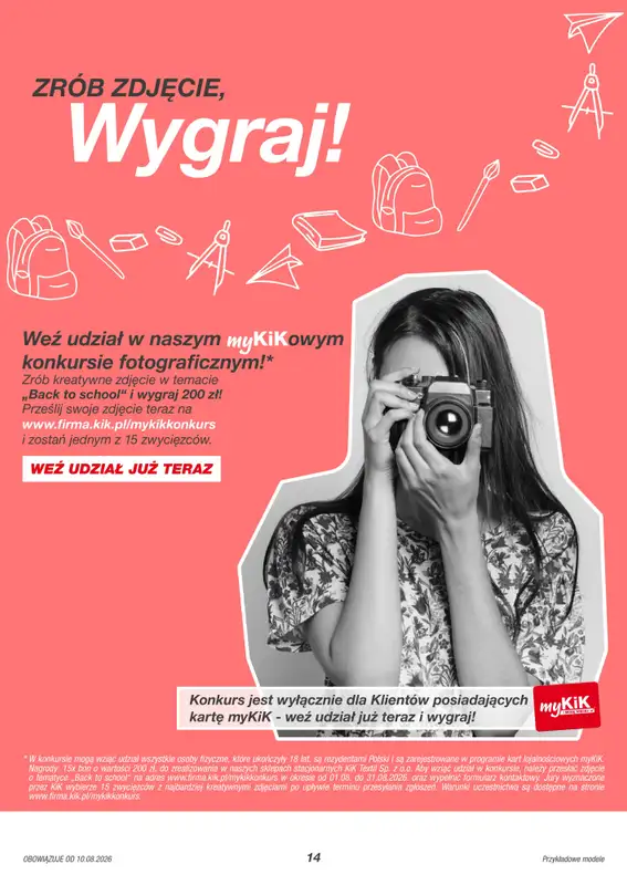 KiK - gazetka promocyjna Więcej radości w szkole z KiK! od poniedziałku 10.08 do niedzieli 16.08 - strona 14