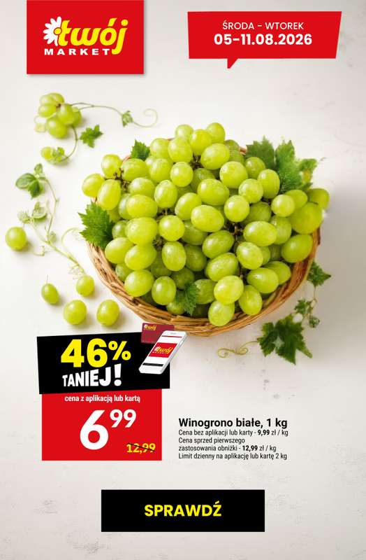 Twój Market - gazetka promocyjna Najlepsze promocje! od czwartku 06.08 do wtorku 11.08 - strona 2