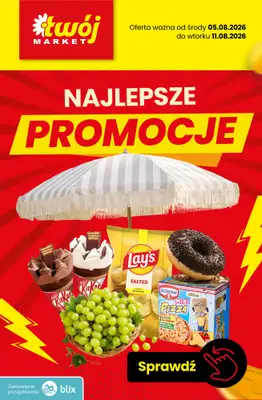 Twój Market - gazetka promocyjna Najlepsze promocje! od czwartku 06.08 do wtorku 11.08