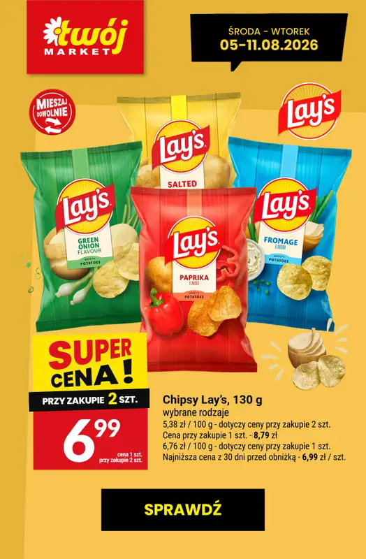 Twój Market - gazetka promocyjna Najlepsze promocje! od czwartku 06.08 do wtorku 11.08 - strona 6