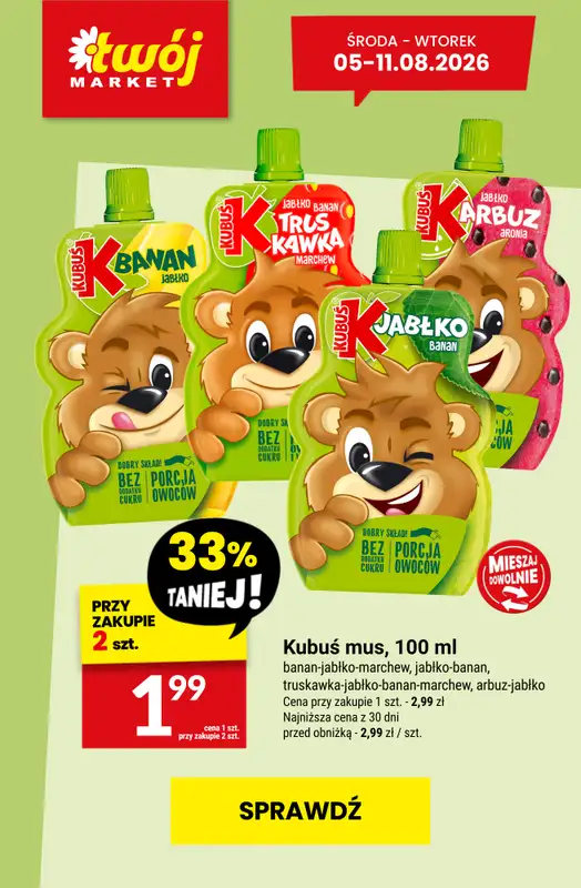Twój Market - gazetka promocyjna Najlepsze promocje! od czwartku 06.08 do wtorku 11.08 - strona 8
