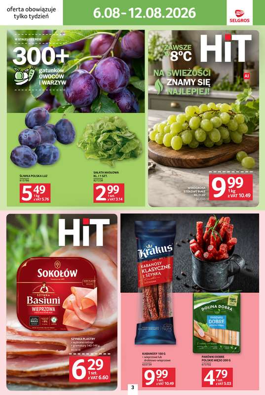 Selgros - gazetka promocyjna Jeszcze więcej super promocji! od czwartku 06.08 do środy 12.08 - strona 3