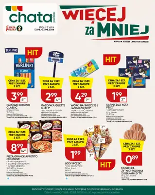Chata Polska - gazetka promocyjna Więcej za mniej! 13-23.08  do niedzieli 23.08