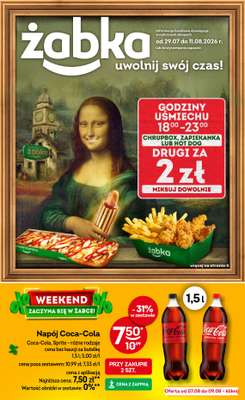 Żabka - gazetka promocyjna Gazetka od środy 29.07 do wtorku 11.08
