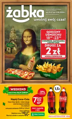 Żabka - gazetka promocyjna Gazetka od środy 29.07 do wtorku 11.08