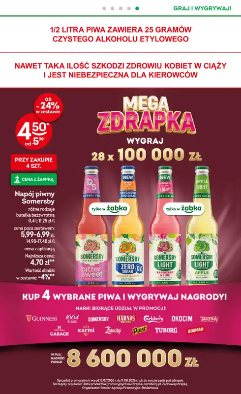 Żabka - gazetka promocyjna Gazetka od środy 29.07 do wtorku 11.08 - strona 18