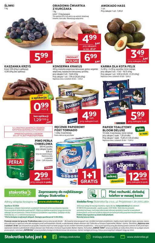 Stokrotka - gazetka promocyjna Gazetka Supermarket od czwartku 06.08 do środy 12.08 - strona 48