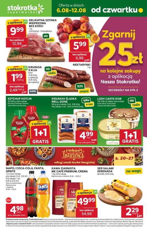 Stokrotka - gazetka promocyjna Gazetka Supermarket od czwartku 06.08 do środy 12.08