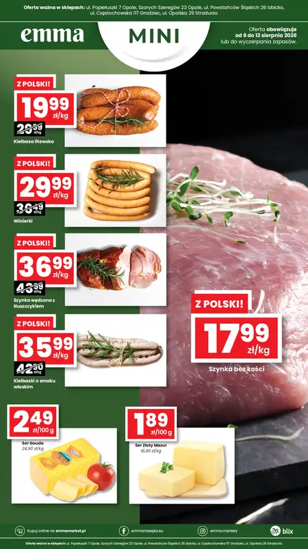 emma MARKET - gazetka promocyjna Oferta spożywcza Emma Mini od czwartku 06.08 do środy 12.08 - strona 2