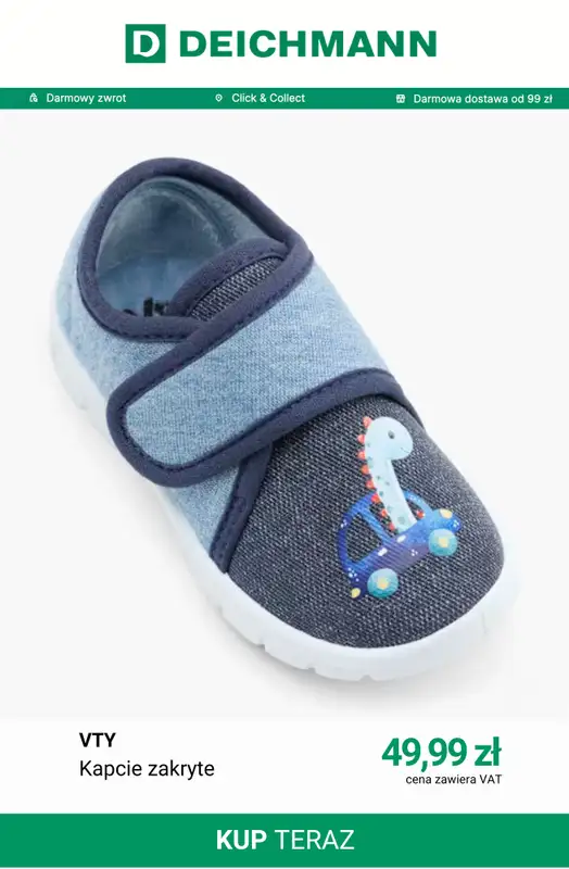 Deichmann - gazetka promocyjna Kapcie dziecięce od środy 05.08  - strona 8