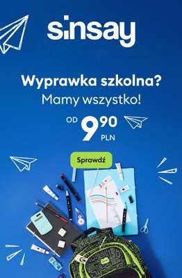 Sinsay - gazetka promocyjna Wyprawka szkolna już od 9,90 zł od środy 05.08 do poniedziałku 17.08