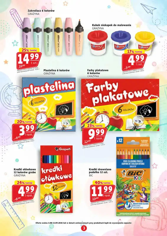 Prim Market - gazetka promocyjna Witaj szkoło! od środy 05.08 do niedzieli 13.09 - strona 3