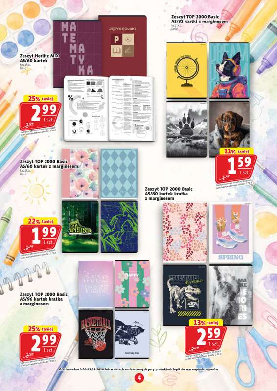 Prim Market - gazetka promocyjna Witaj szkoło! od środy 05.08 do niedzieli 13.09 - strona 4