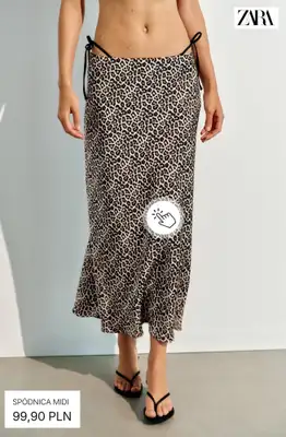 Zara - gazetka promocyjna Spódnice satynowe od środy 05.08  - strona 10