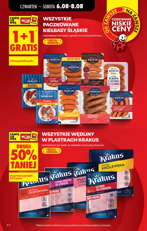 Biedronka - gazetka promocyjna Od czwartku, Z ladą tradycyjną od czwartku 06.08 do środy 12.08 - strona 4