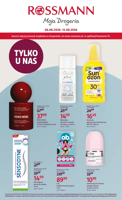 Rossmann - gazetka promocyjna Gazetka od czwartku 06.08 do środy 12.08