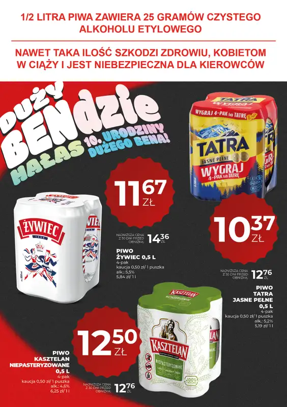 Duży Ben - gazetka promocyjna Gazetka piwna od czwartku 06.08 do środy 19.08 - strona 8