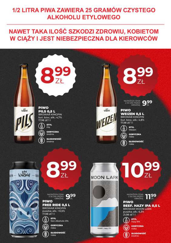 Duży Ben - gazetka promocyjna Gazetka piwna od czwartku 06.08 do środy 19.08 - strona 15