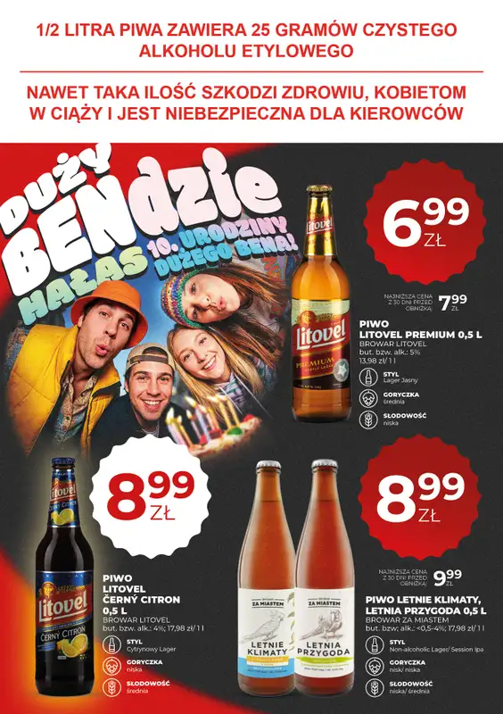 Duży Ben - gazetka promocyjna Gazetka piwna od czwartku 06.08 do środy 19.08 - strona 14
