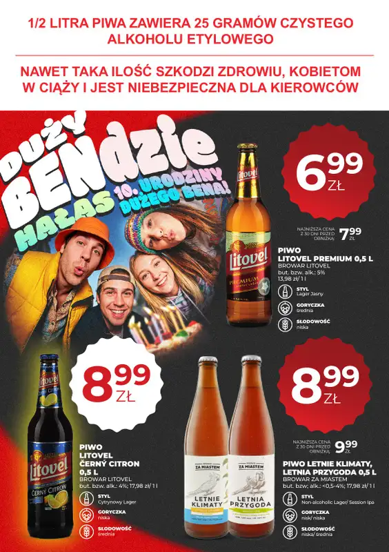Duży Ben - gazetka promocyjna Gazetka piwna od czwartku 06.08 do środy 19.08 - strona 14