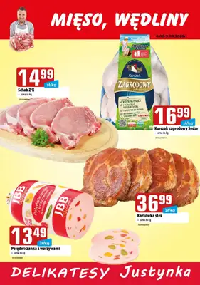 Delikatesy Justynka - gazetka promocyjna Plakaty promocyjne od czwartku 06.08 do niedzieli 09.08 - strona 2